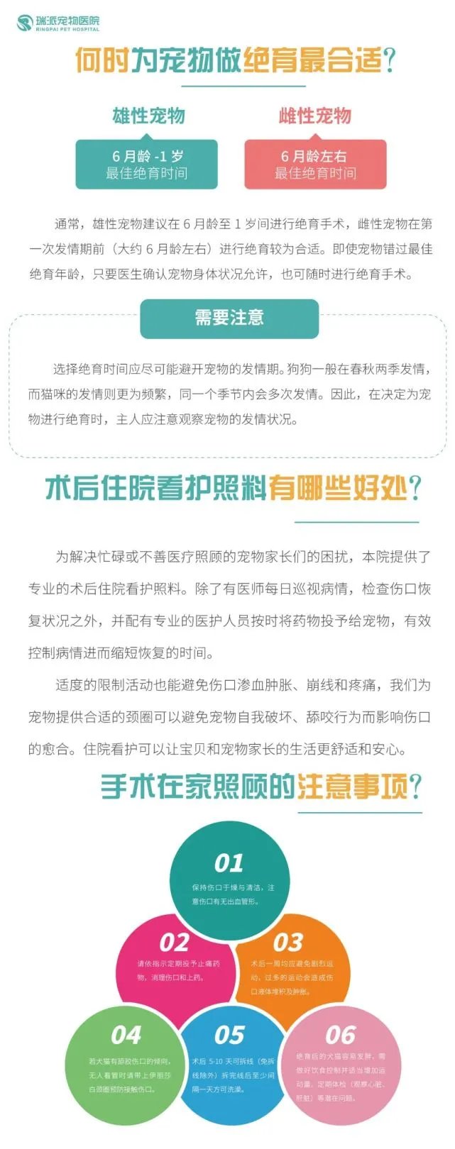 老生常谈的绝育！犬猫绝育术前术后需要注意哪些地方～