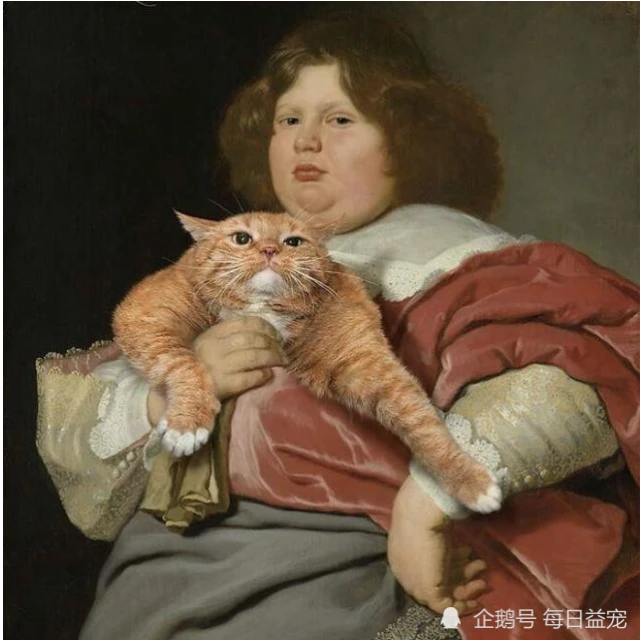 把橘猫放到世界名画中，效果太棒了，差点超越经典！
