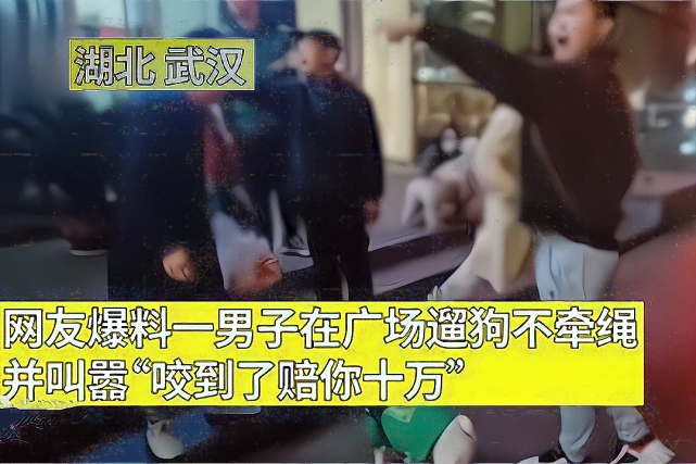 湖北武汉：男子遛狗不拴绳，吓到女子后还很嚣张：咬了赔你10万