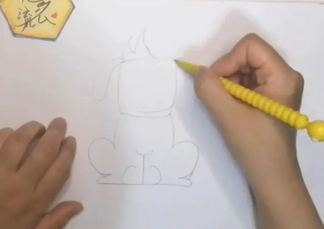 简单易学的小狗儿童绘画步骤