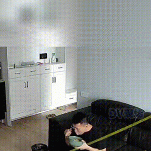 男子被猫用弹力带勒脖，却先打电话，随后猫的动作让男子哭笑不得