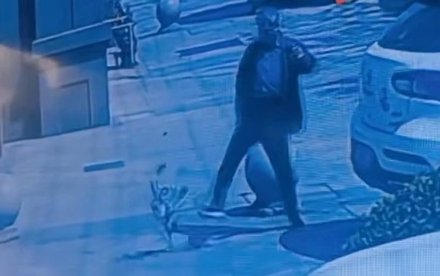 残疾小狗坐轮椅晒太阳遭路过男子殴打 警方：正在寻找该男子