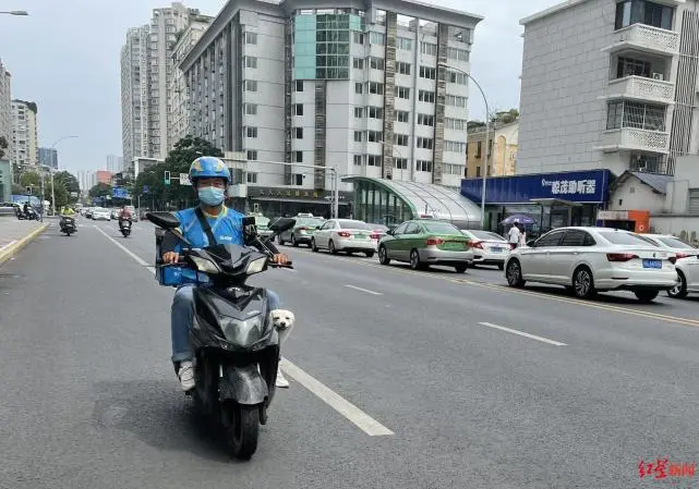 暖！成都快递小哥带狗子送单，一人一狗送快递相互陪伴